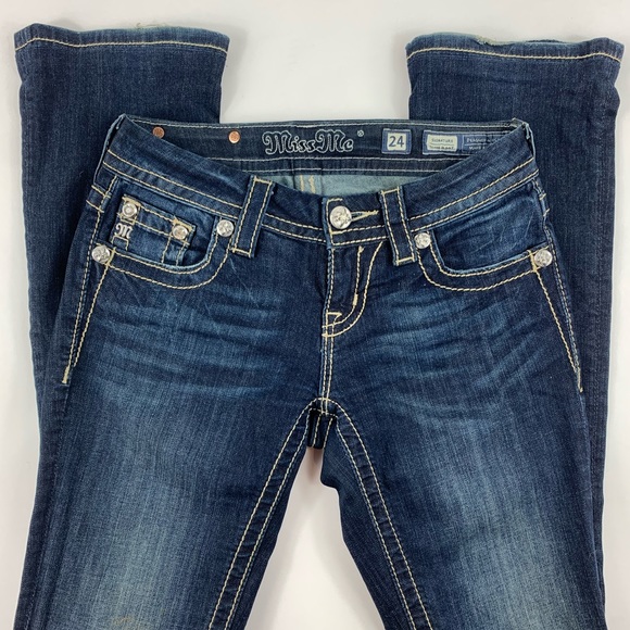 Miss Me Signature slim boot Distressed Jeans 24 - Picture 3 of 9